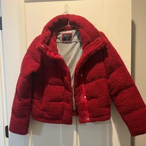 Abercrombie coat red